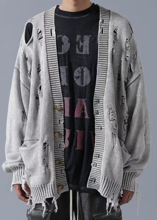 LHP ダンケシェーン トップス ダメージ加工 トレーナー ニット カーディガン LHP DankeSchon ダンケシェーン トップス ダメージ加工