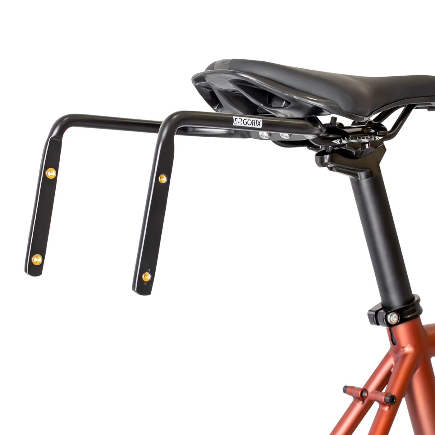 新品 GORIX(ゴリックス)サドルバッグ 横揺れ防止保持フレーム 自転車 サドルバッグケージ (GX-GRAVITAS) ボトルケージ設置可能 マットブラック 軽量で軽量アルミニウム製 ロードバイク クロスバ