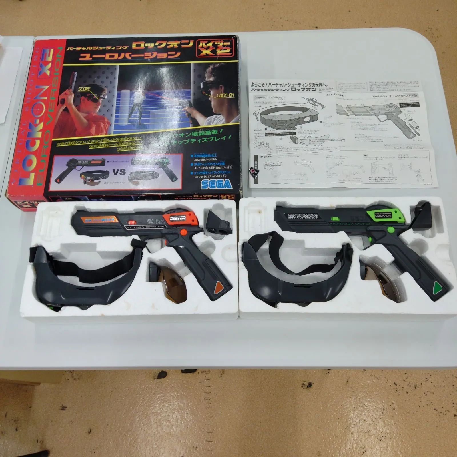 セガ バーチャルシューティング ロックオン ユーロバージョン 箱付き セガ バーチャルシューティング ロックオン ユーロバージョン 箱