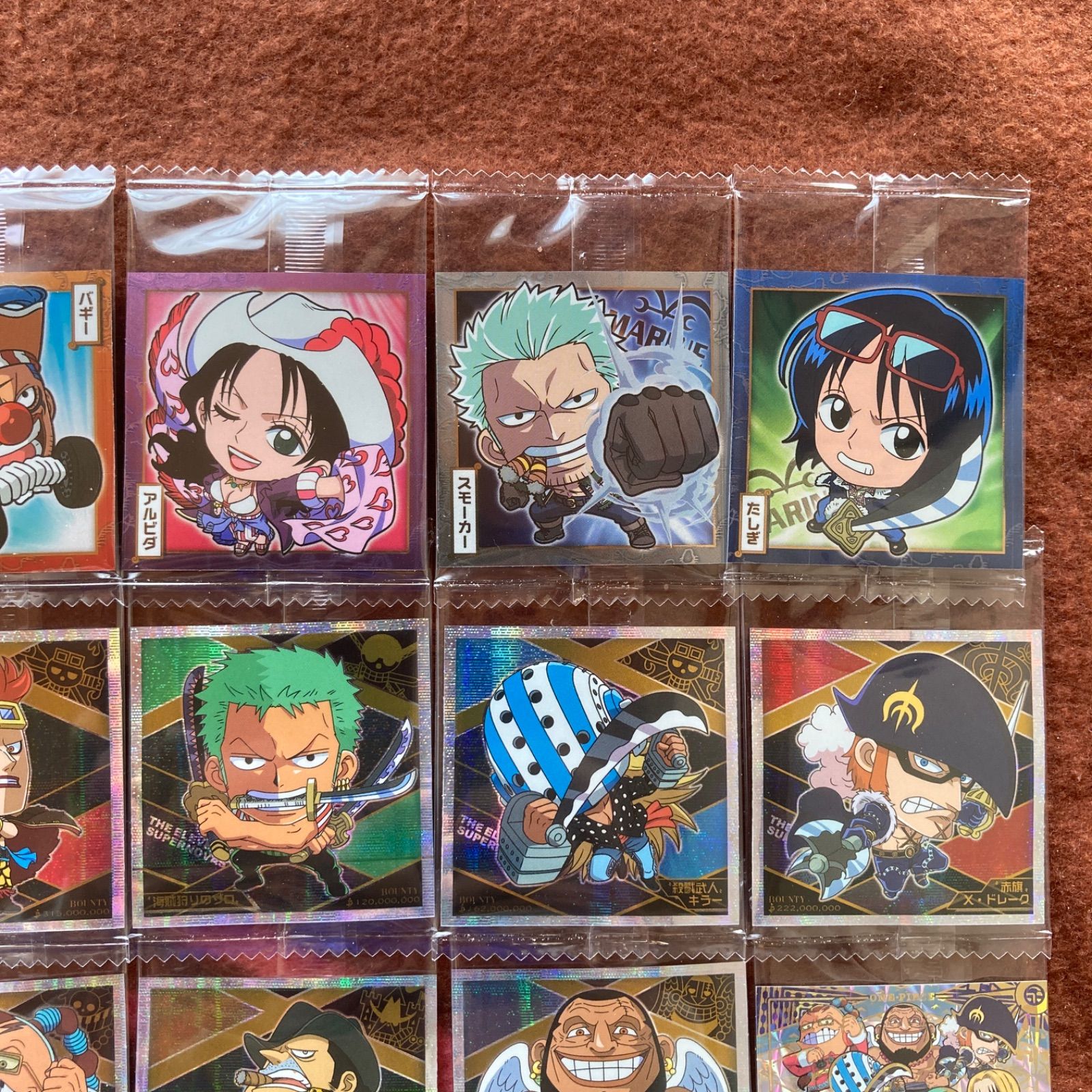 パッケージ2種付き！ワンピースシールウエハース3 ギザあり