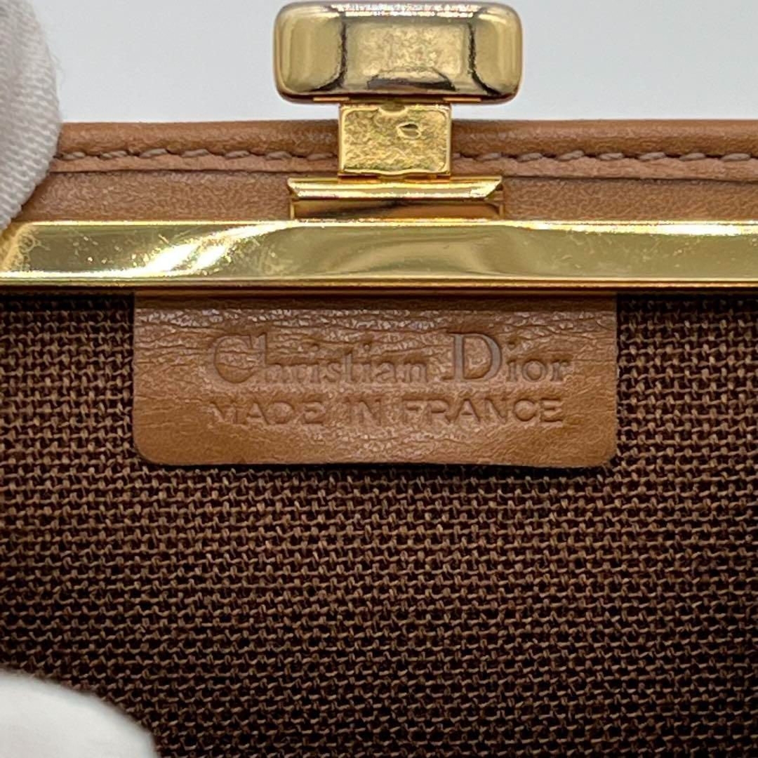 美品】ChristianDior ハニカム柄 コインケース ミニ財布 がま口 美品】ChristianDior ハニカム柄 コインケース ミニ財布 がま口