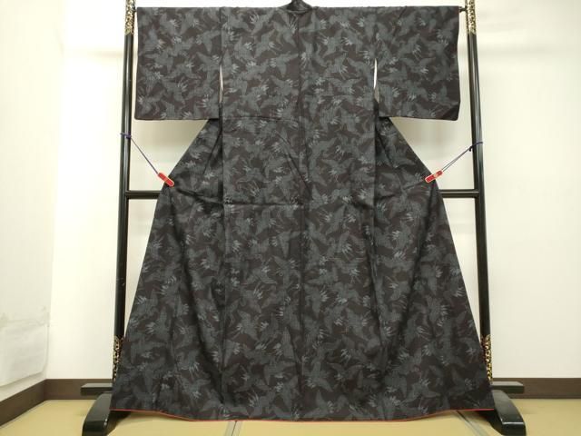 平和屋着物□本場結城紬 重要無形文化財 100亀甲 飛び亀甲柄 吉祥
