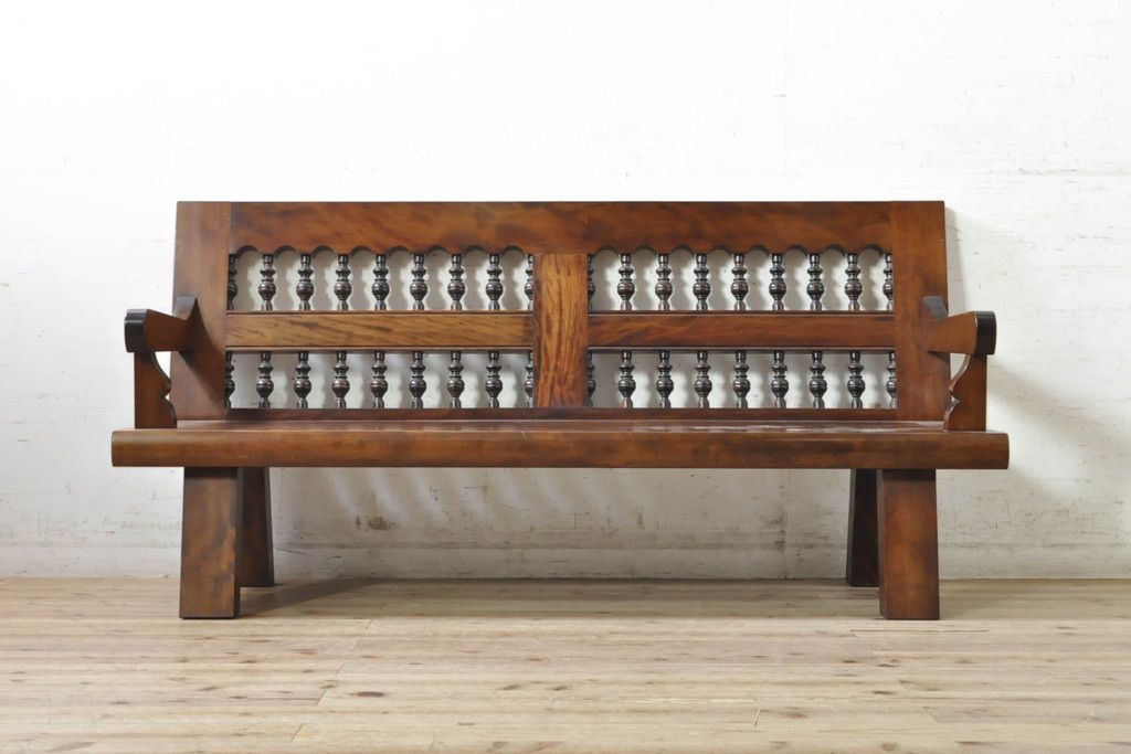 ☆事前問合せ必須☆ 九州民芸家具 スピンドルベンチ 和製ビンテージ 激