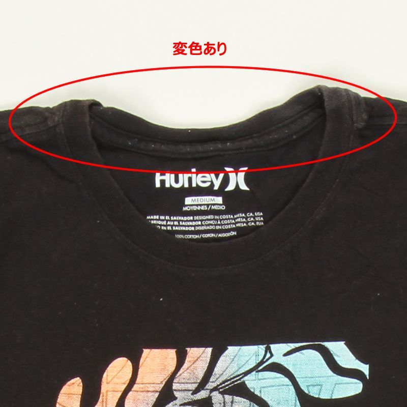 Hurley ALOHA T-SHIRT ハーレー アロハ Tシャツ プリントTシャツ サーフ サーファー USA ハワイ【Hurley ハーレー USED 半袖Tシャツ Tシャツ トップス カットソー ユニセックス BLACK ユーズド】