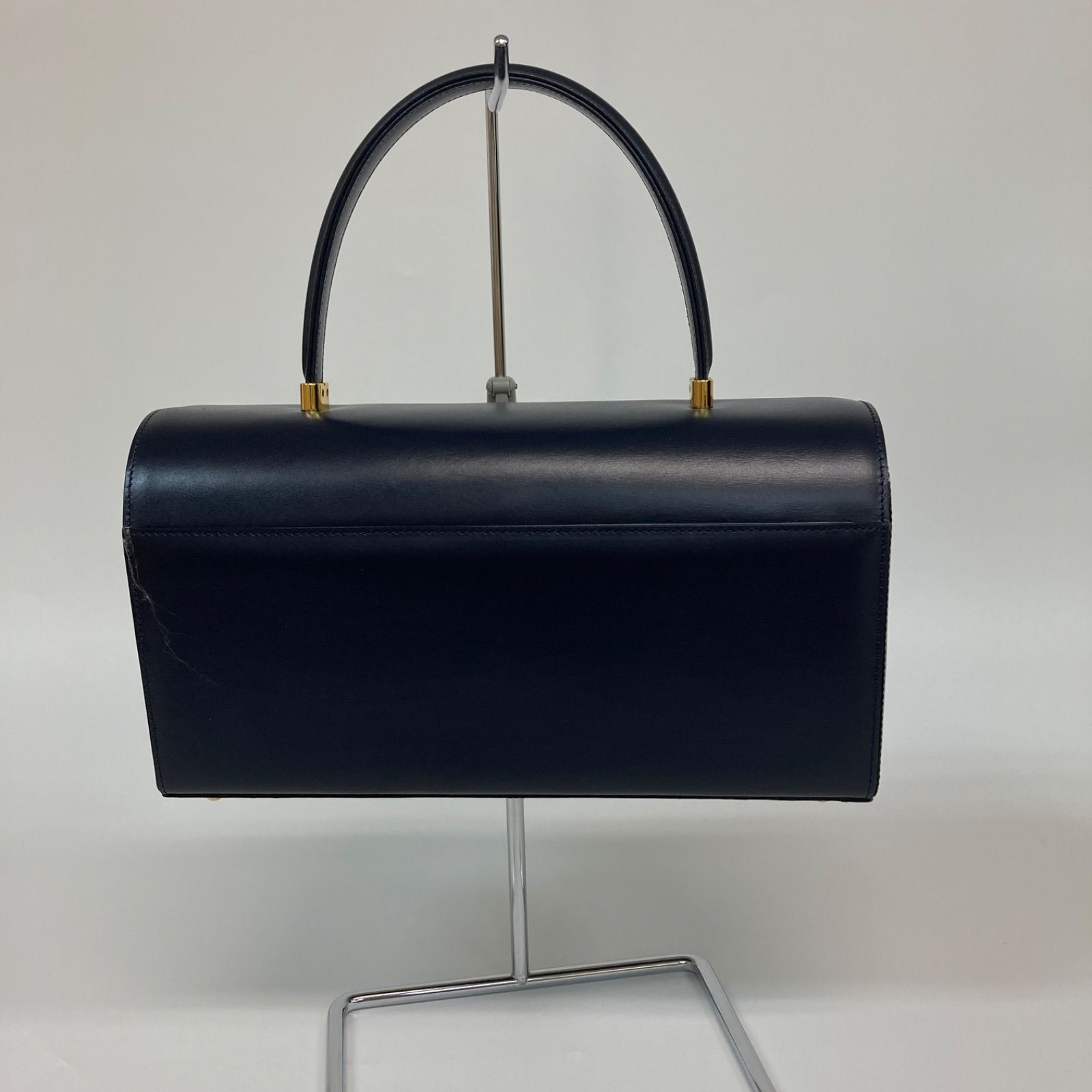 新品】銀座カネマツ カバン ハンドバッグ フォーマル ネイビー 【KB52 