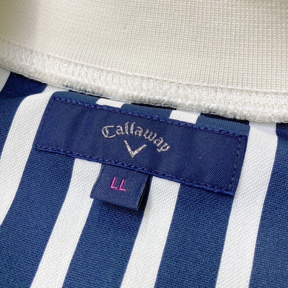 Callaway ゴルフメンズストライプ柄 ジャケット LLサイズ ネイビー