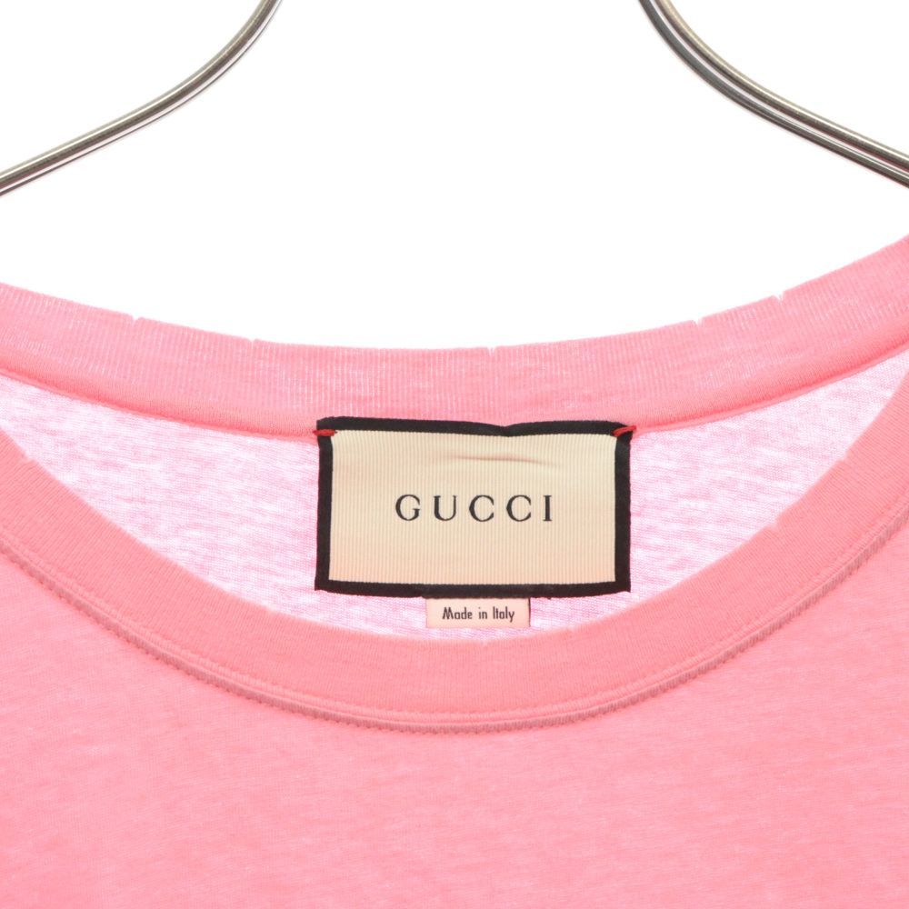 GUCCI (グッチ) 18SS FRONT LOGO PRINT DAMEGE TEE S/S フロントロゴ 
