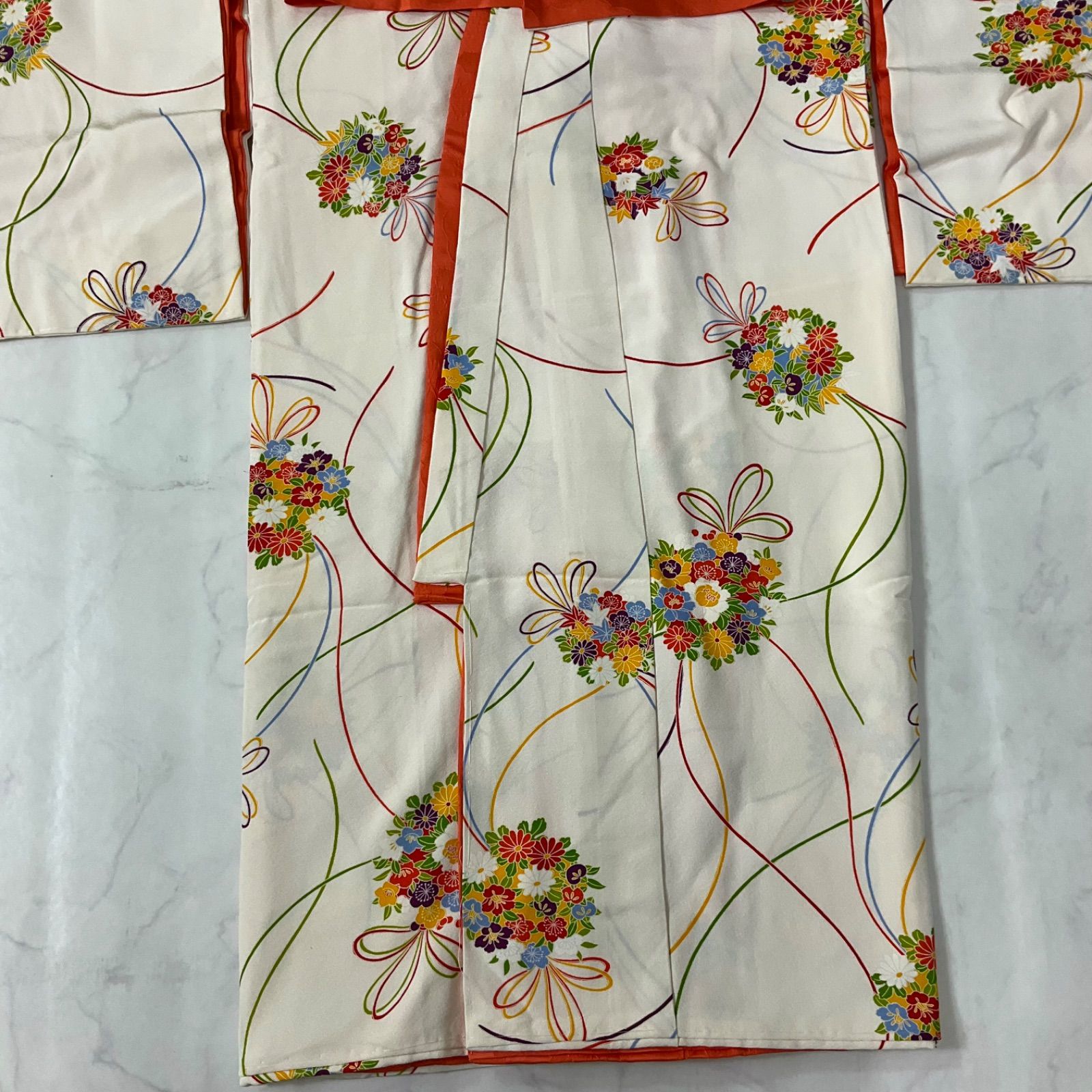 本格正絹⭐︎絞り 七五三 7歳 女の子 セット 一式 赤系 ゴールド 刺繍