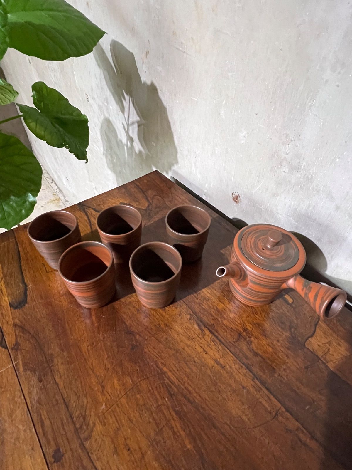 常滑焼 小西洋平作 窯麥練込 煎茶道具 茶器