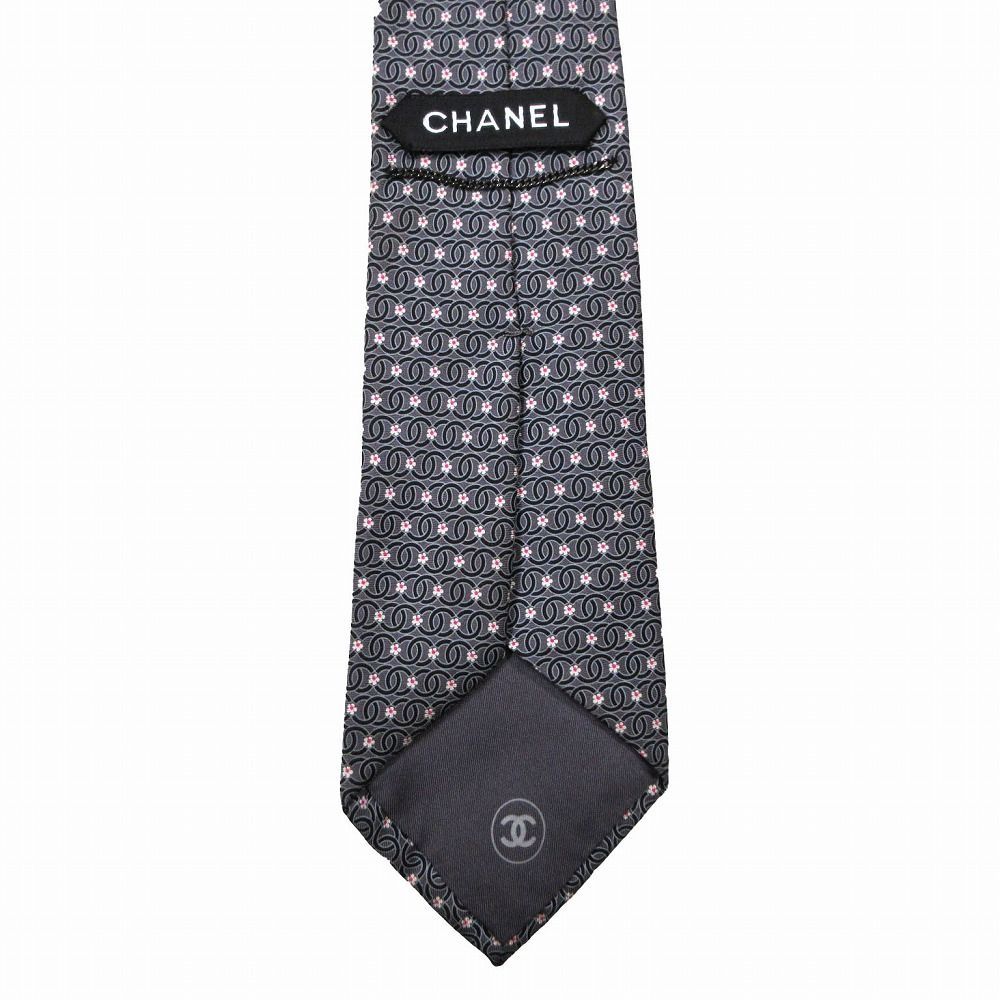 シャネル CHANEL 小花 ココマーク ネクタイ ワイドタイ フラワー