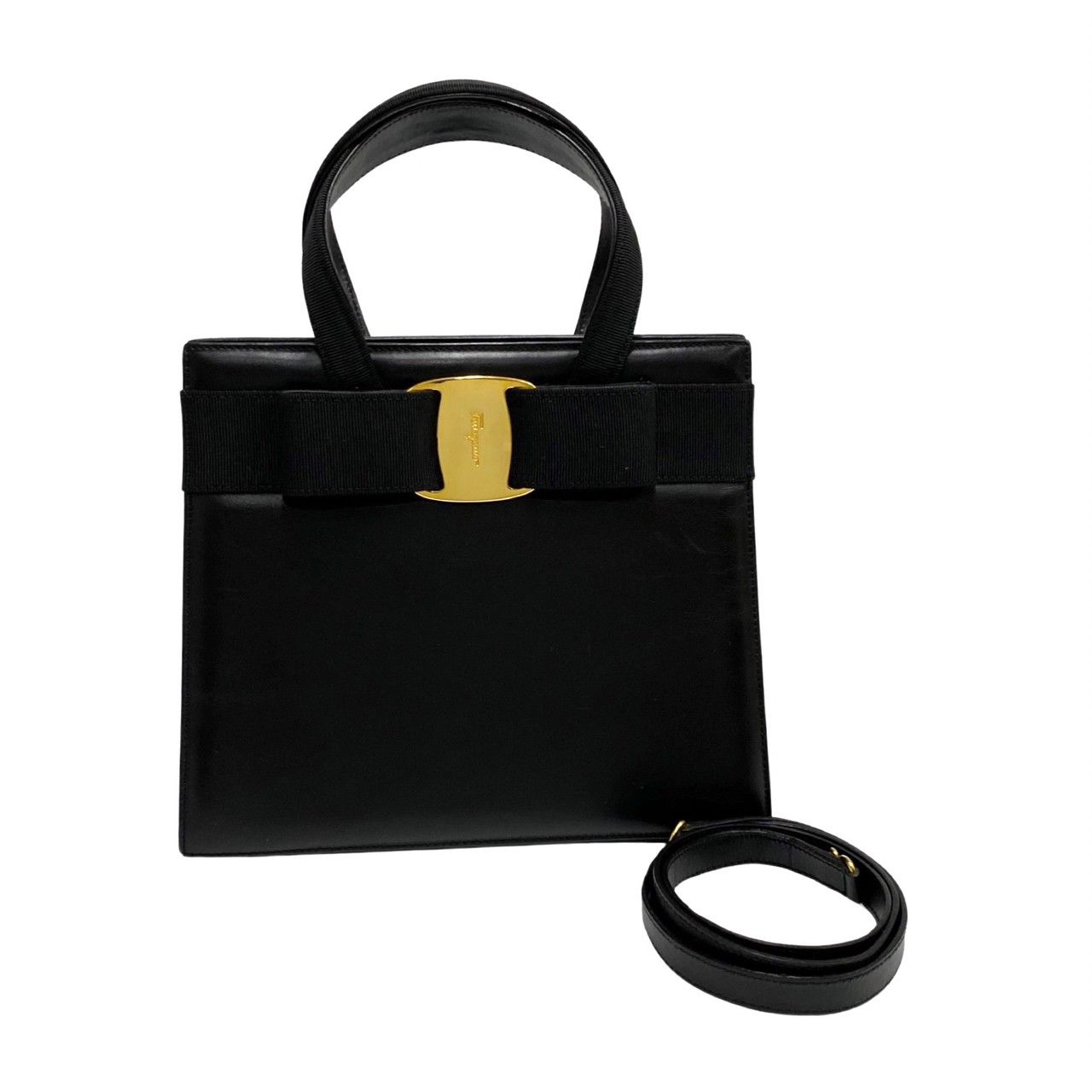 極 美品 Salvatore Ferragamo サルヴァトーレフェラガモ ヴァラリボン 