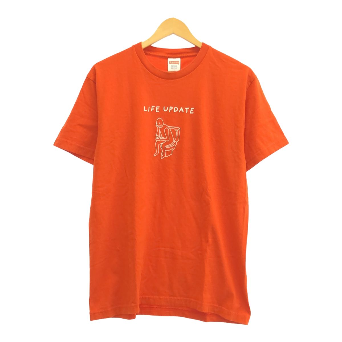 Supreme シュプリーム LIFE UPDATE プリントTee 半袖 Tシャツ オレンジ 