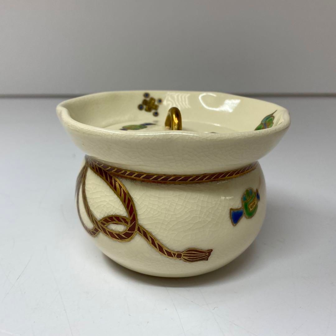 平安 橋本紫雲 色絵 宝尽くし文 茶器 共箱 幅約9㎝ 東さ5-0722⑪ 平安 橋本紫雲 色絵 宝尽くし文 茶器 共箱 幅約9㎝ 東さ5-0722⑪