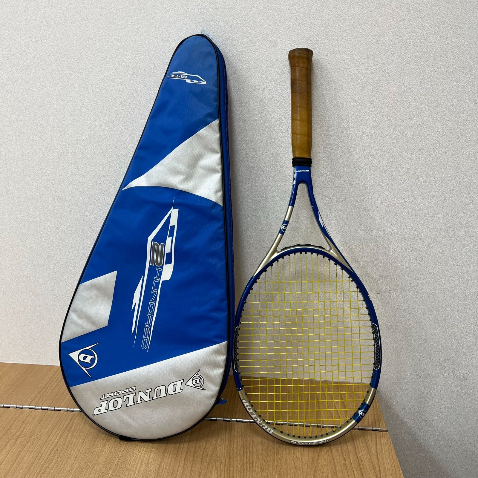 DUNLOP 硬式テニスラケット ダンロップ カバー付き - ラケット(硬式用)