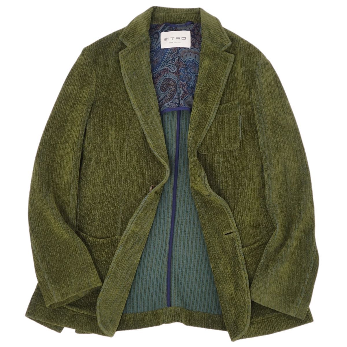 極美品 エトロ ETRO ジャケット テーラードジャケット コーデュロイ 裏 