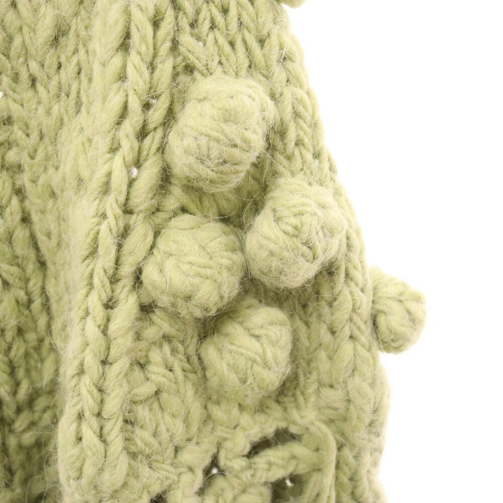 MM6 薄緑 ケーブルニット セーター S MM6 Maison Margiela (エムエムシックスメゾンマルジェラ) 20AW