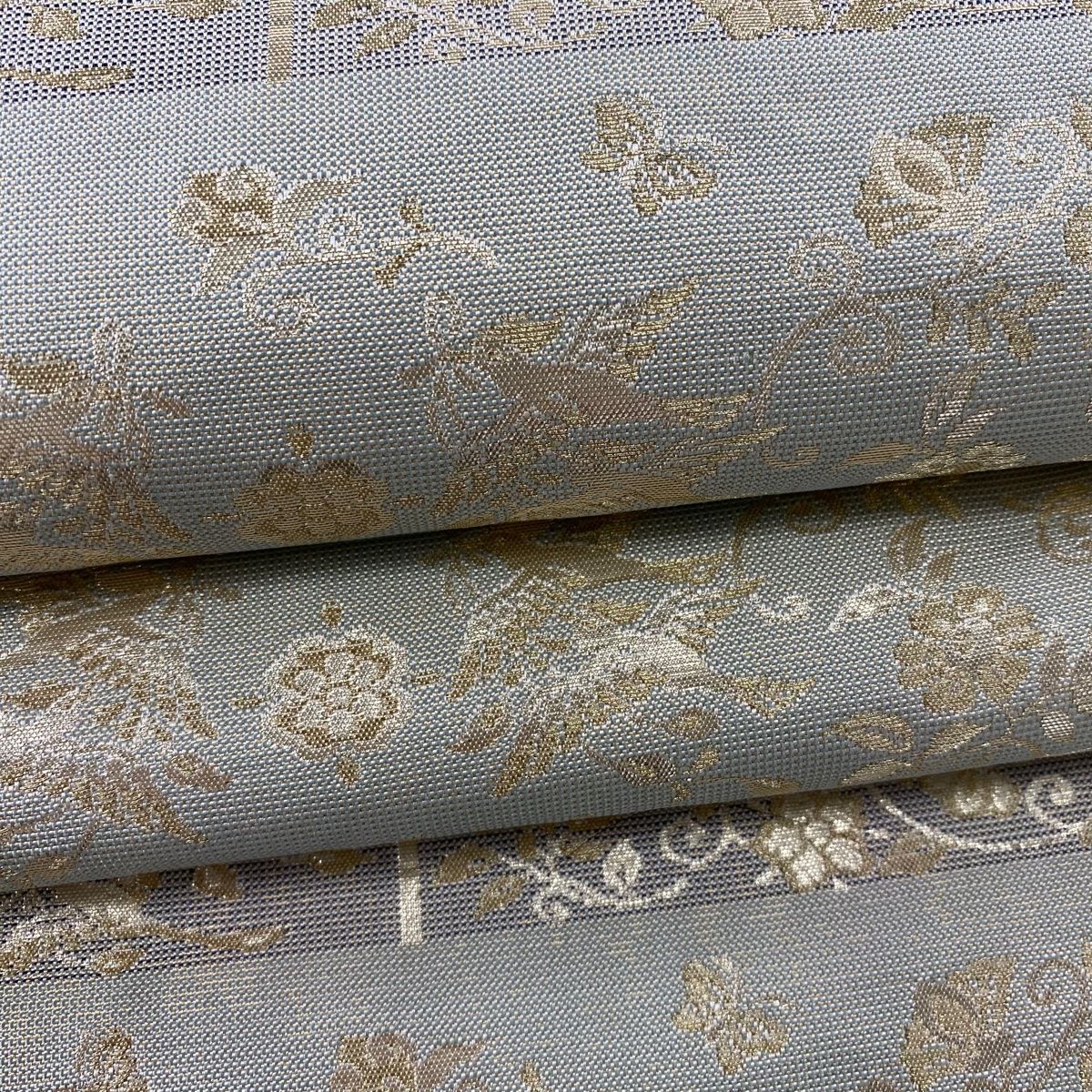 袋帯 美品 逸品 引箔本金紹巴 菱重ね鏡文 金糸 金色 お太鼓柄 正絹 袋帯 美品 逸品 華文 花唐草 金糸 箔 金色 お太鼓柄 正絹 【中古