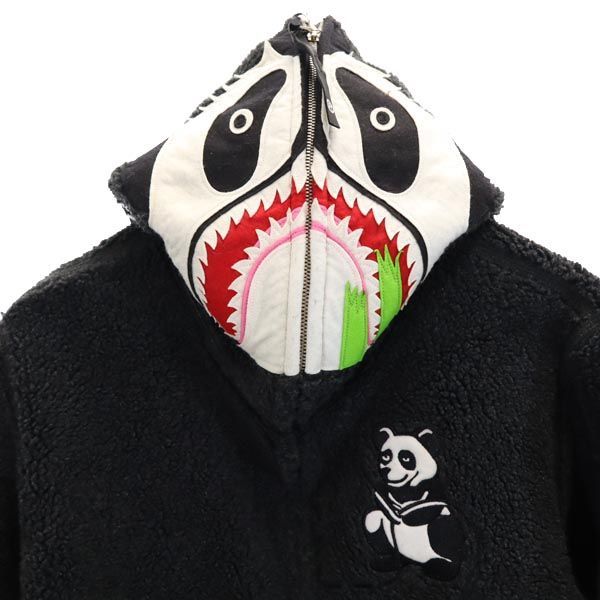 アベイシングエイプ ボア パンダ ジップパーカー S グレー系 A BATHING  