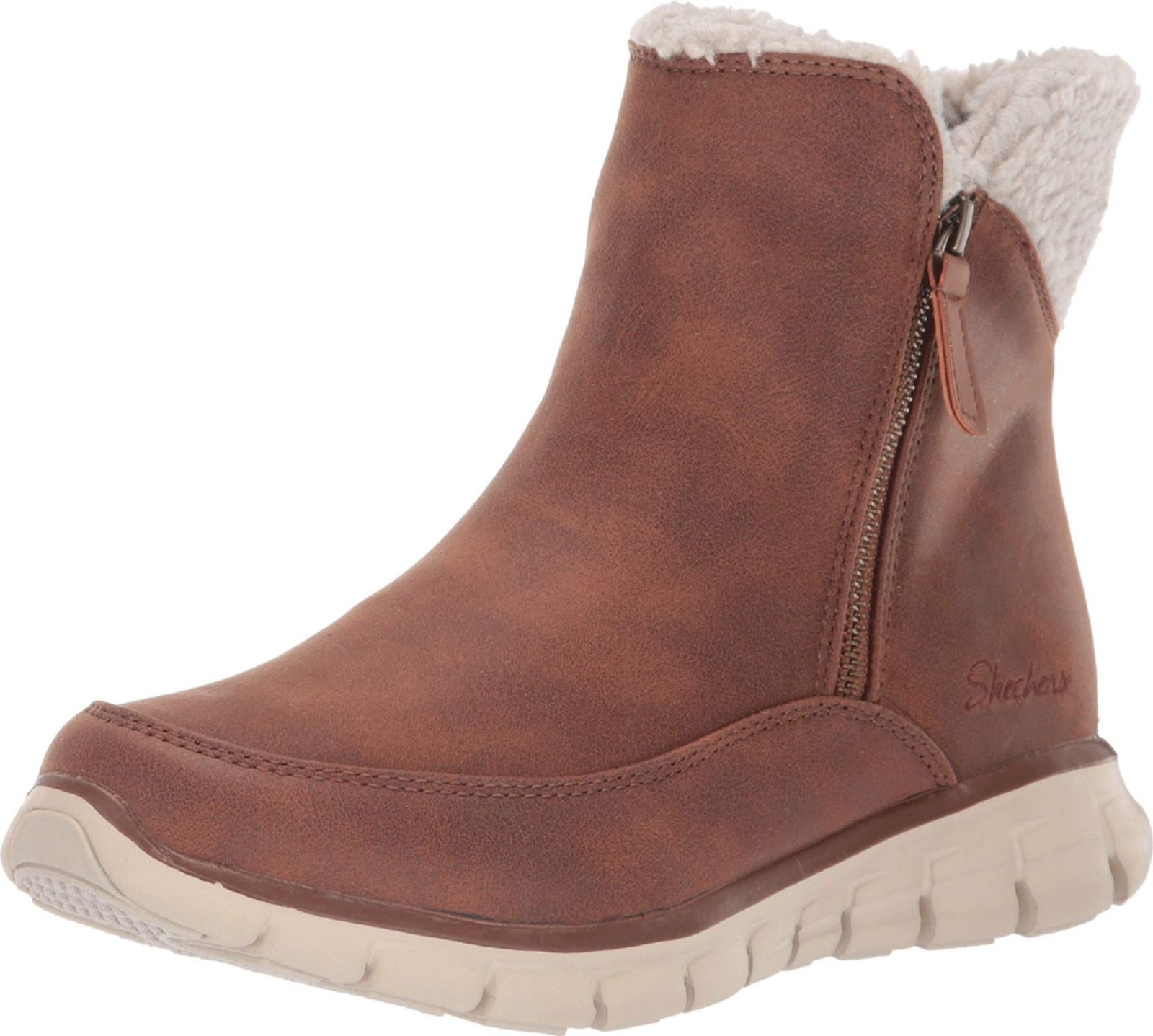 Skechers レディース シナジー スノーブーツ チェスナット 24.5 チェスナット 26.5 cm