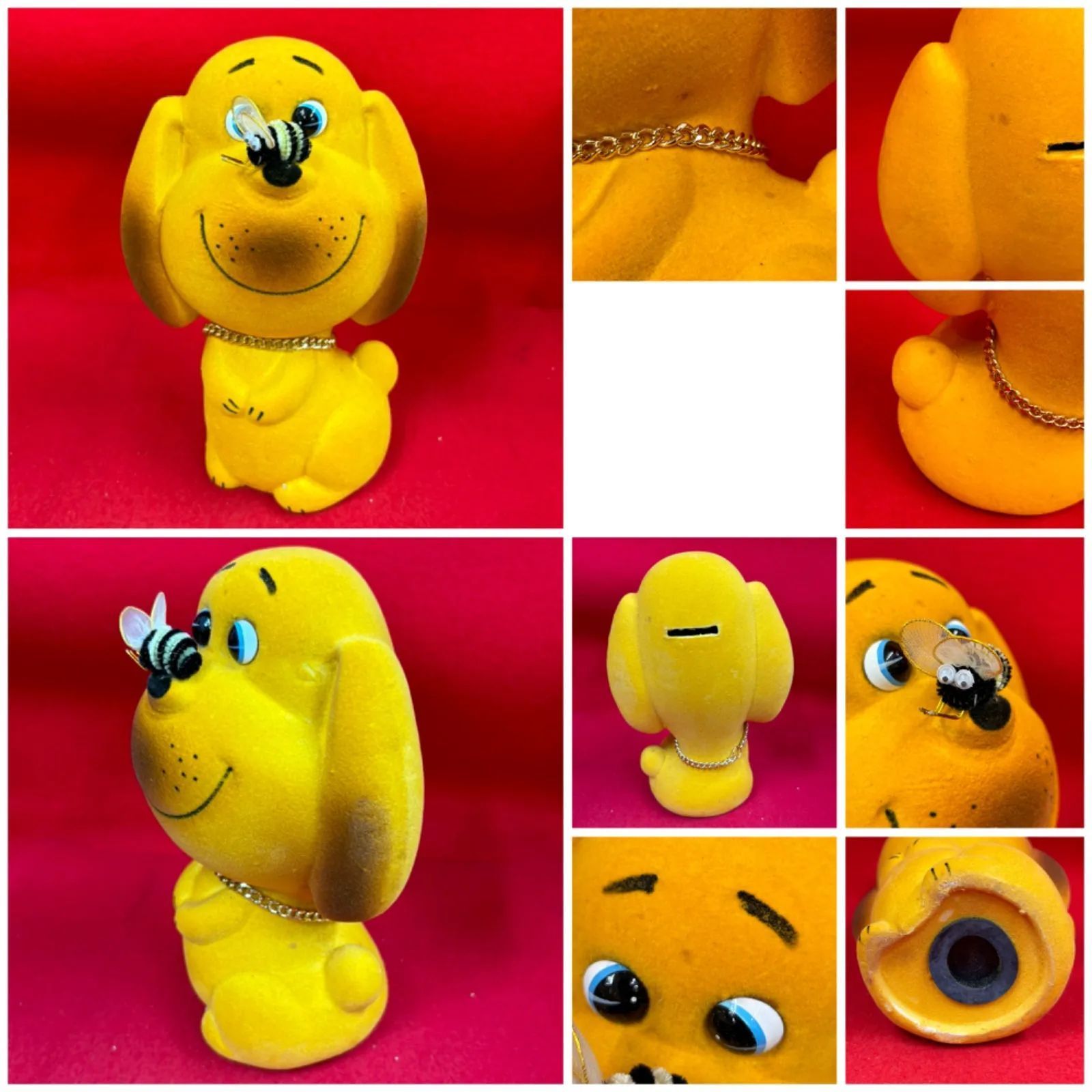 レア】フロッキー フロックス加工 アニマル 置物 3個セット 貯金箱 首