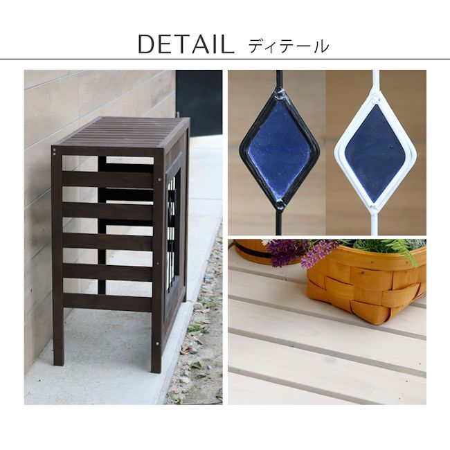 ステンドグラス室外機カバー幅93cm