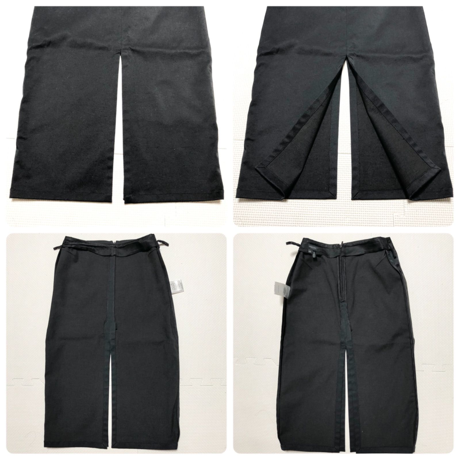 【GUCCI】スリット入り ミッドレングス スカート □極美品□GUCCI グッチ 前後スリット入りスカート size38 (M