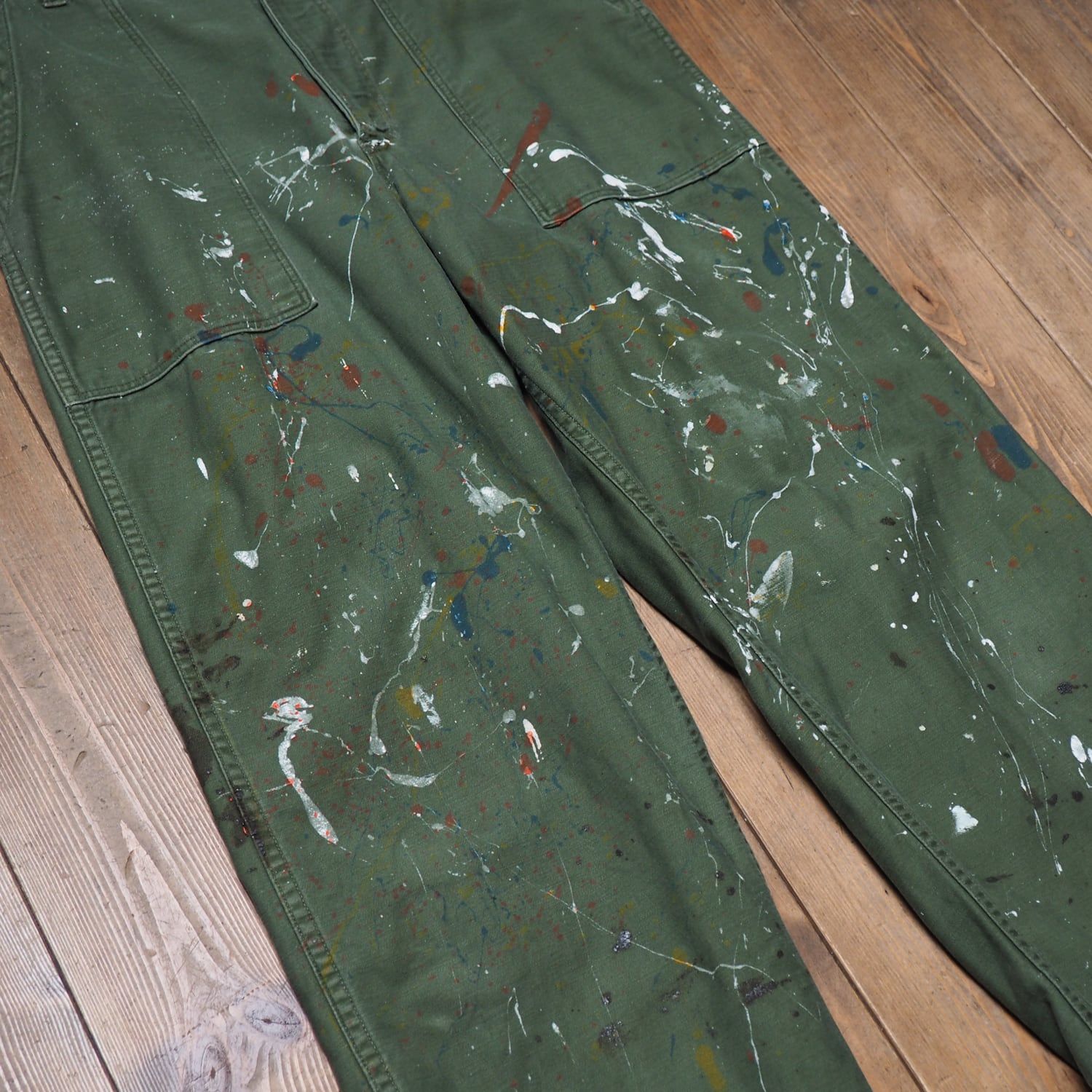 アメリカ軍　usarmy ベイカーパンツ　80s ペンキ飛び有り アメリカ軍 usarmy ベイカーパンツ 80s ペンキ飛び有り