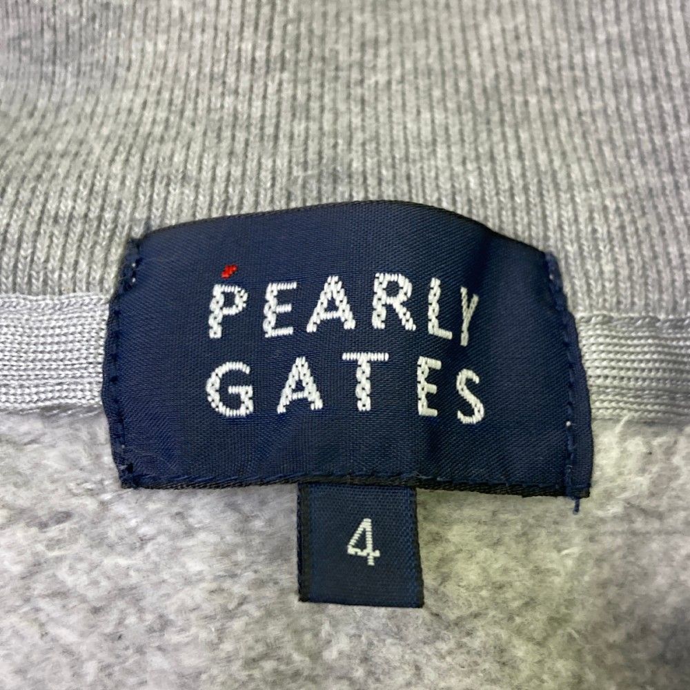 サイズ：4 PEARLY GATES パーリーゲイツ 2024年モデル 裏起毛 ハーフジップ スウェットトレーナー  グレー系 [240101436847] ゴルフウェア メンズ ストスト サイズ：4 PEARLY GATES パーリーゲイツ 2024年モデル 裏起毛