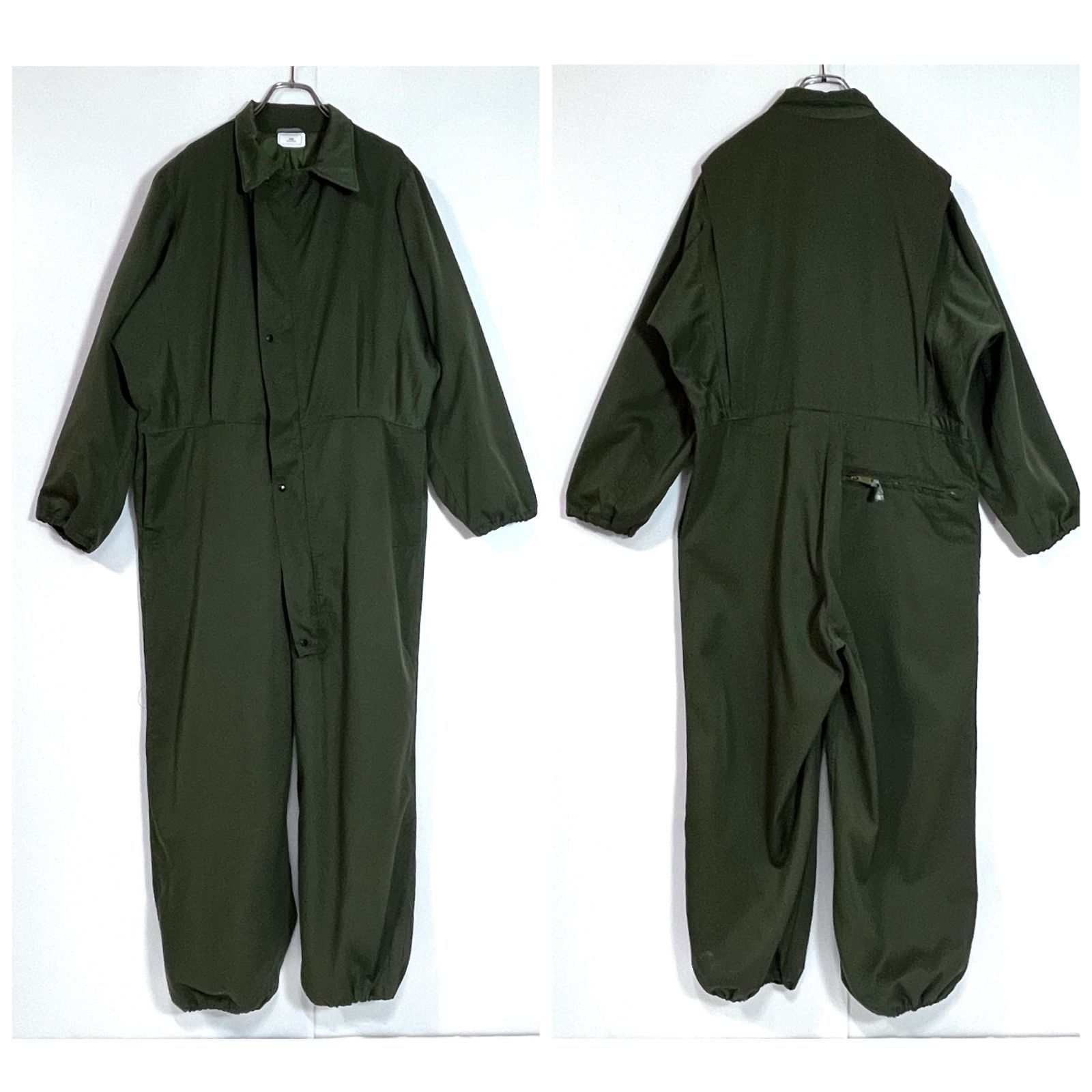 90s US ARMY 米軍 中綿 オーバーオール カーキ JPメンズL相当 米軍 CVC CREWMAN'S NOMEX オーバーオール 米軍放出品