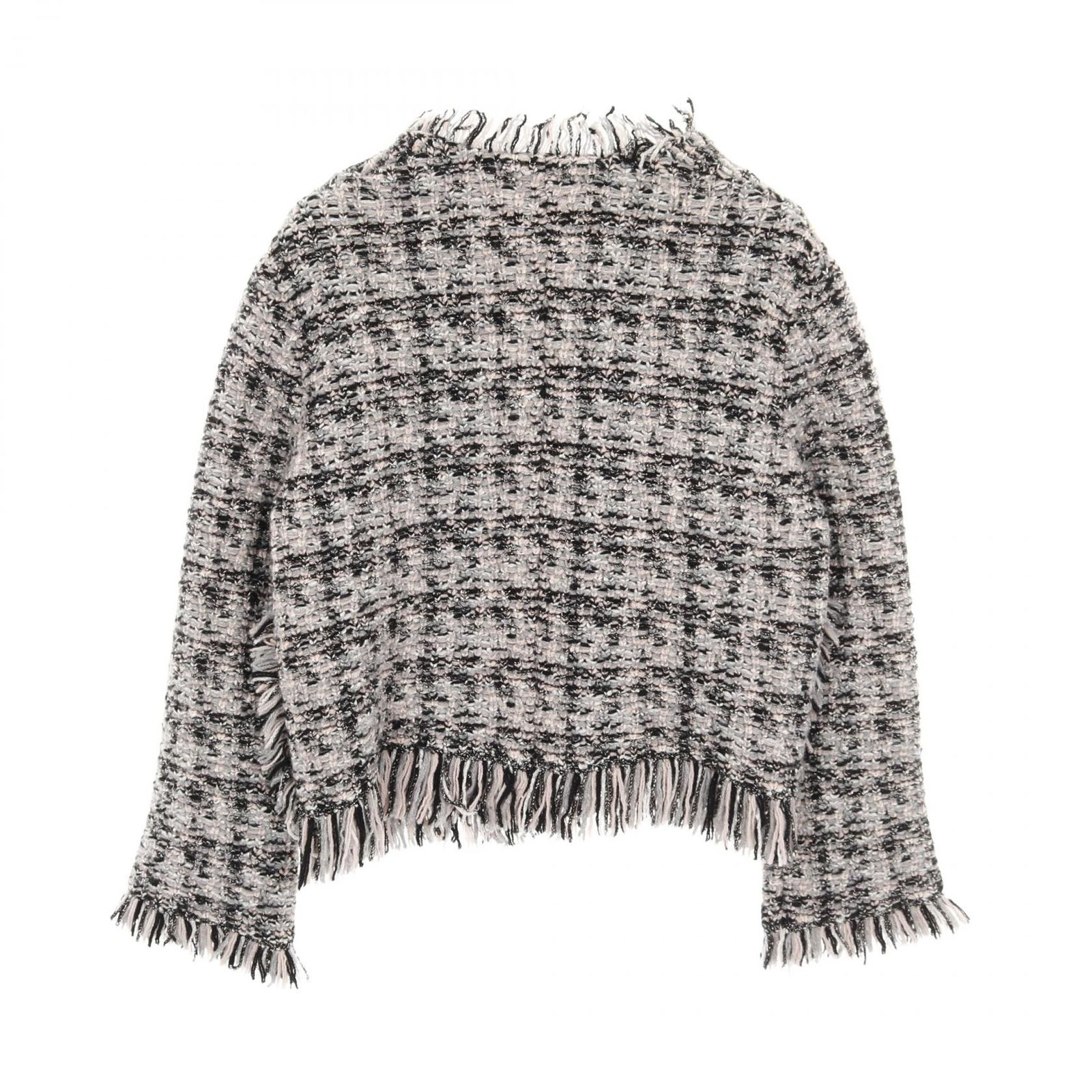 ドゥロワー Drawer フリンジ カーディガン ウール カーディガン レディース Used A