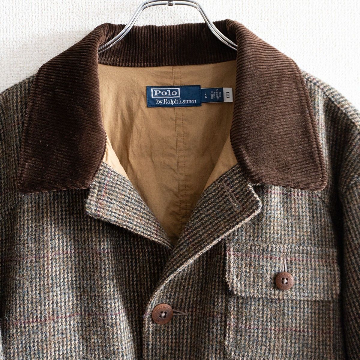 POLO RALPH LAUREN シェットランド ウール ツイード フィールド ジャケット L ハンティング ポロラルフローレン 25090999