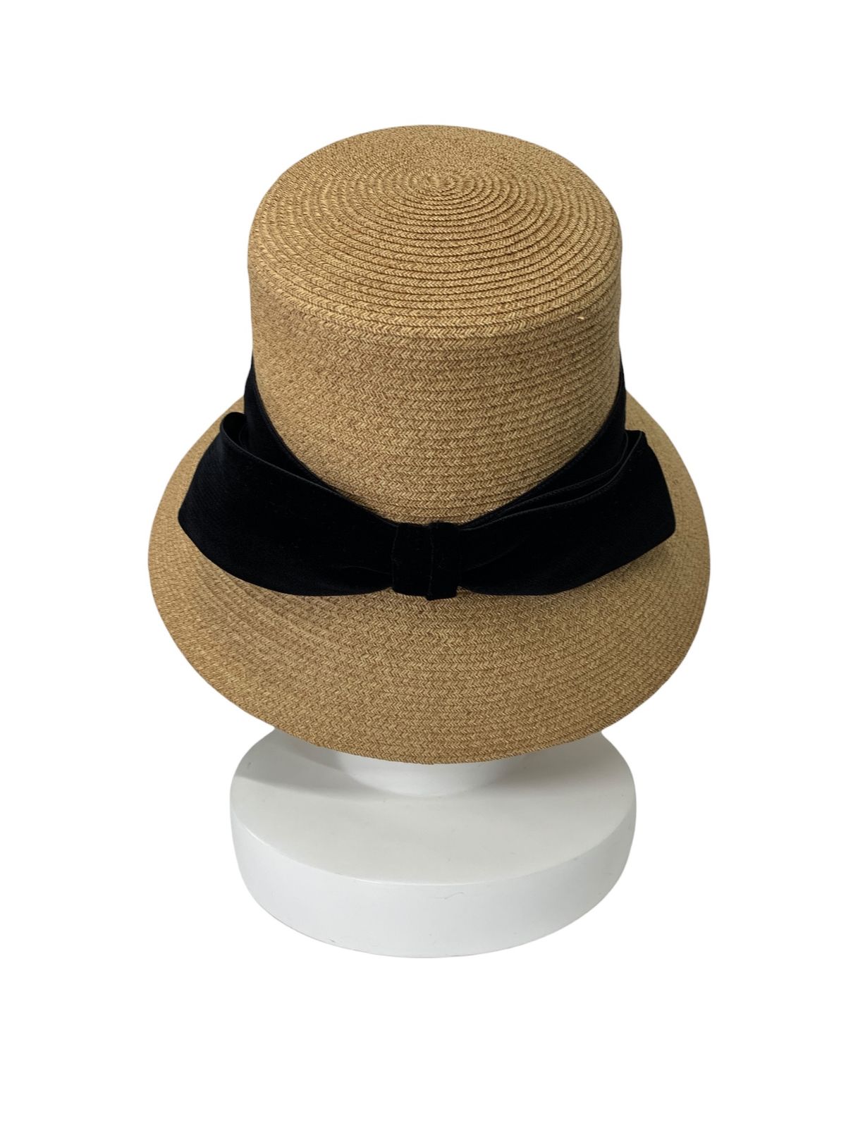 デイジーリン Hat Audrey 麦わら帽子 ベロアリボン【中古】 デイジーリン Hat Audrey 37400 麦わら帽子 F ブラウン ベロア