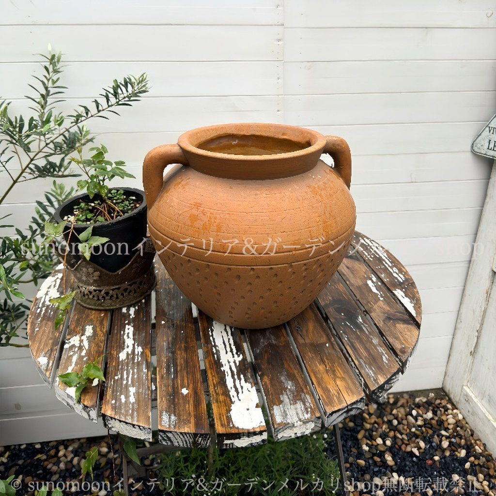 2つ 陶器鉢 中古 クレーター 月面 植木鉢 陶器鉢 植木鉢 4号