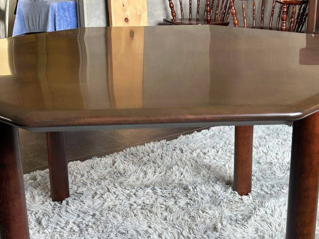 希少品　FUJI FUNITURE フジファニチア　レトロ　八角形テーブル 希少品 FUJI FUNITURE フジファニチア レトロ 八角形テーブル