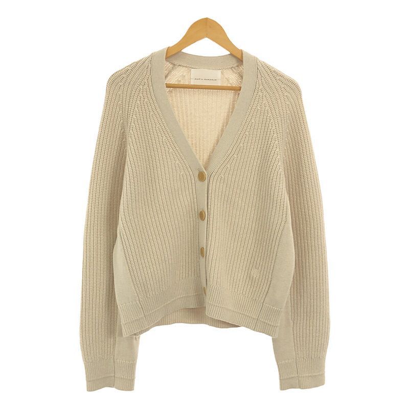 MARIA McMANUS COCOON SPLITSLEEVE カーディガン Cocoon Split Sleeve Cardigan in Crema w/ Black Stripe