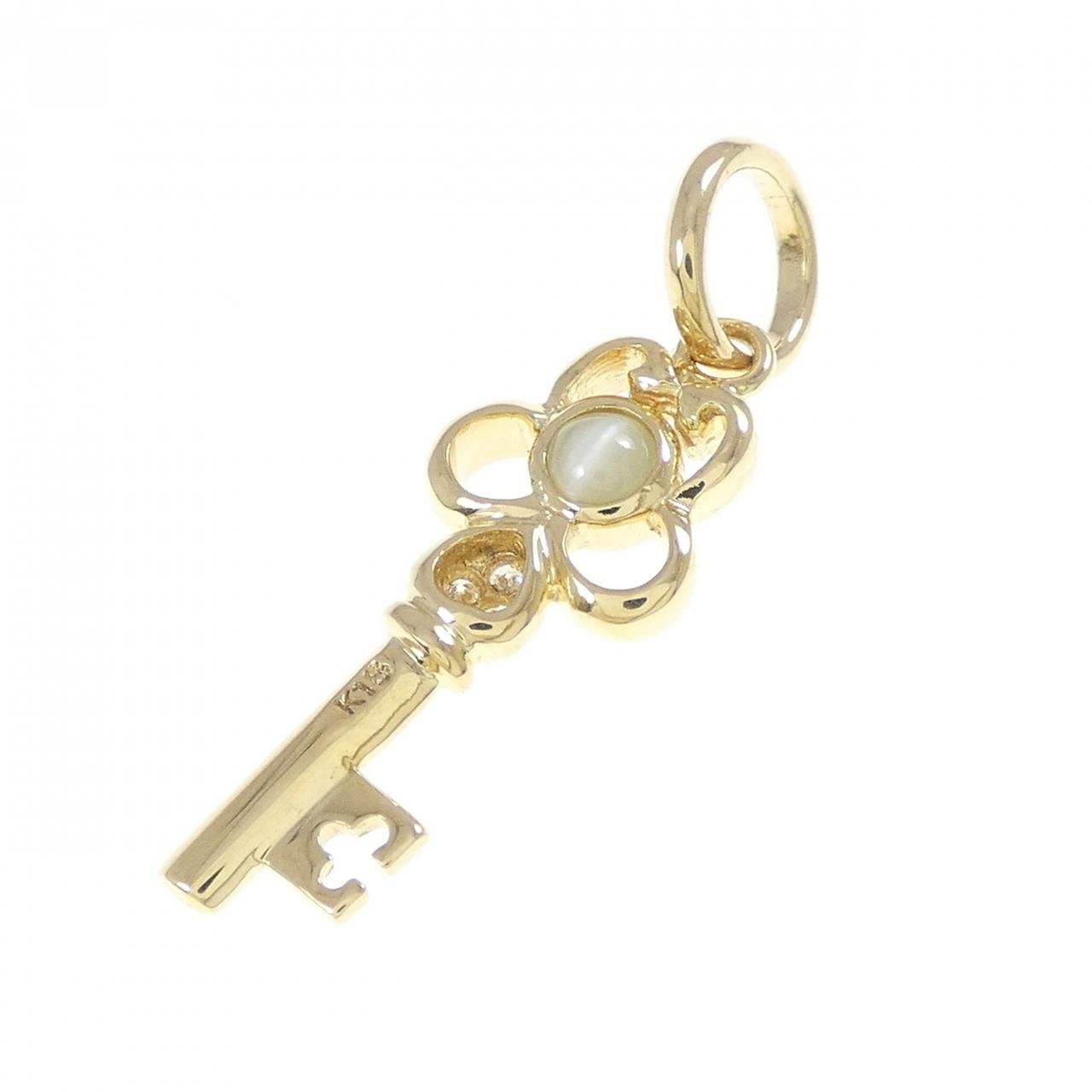 K18YG キー クリソベリルキャッツアイ ペンダント