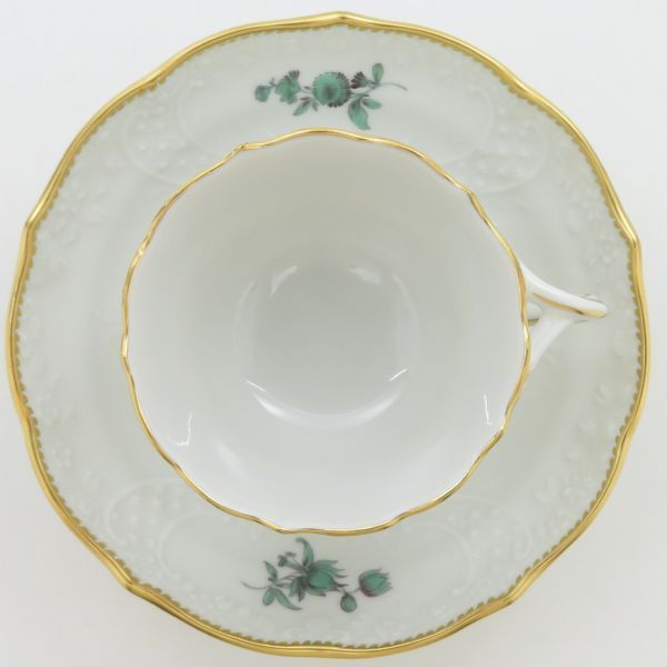 マイセン(Meissen) デミタス コーヒー カップ＆ソーサー ワトー 多彩色 手描き 磁器製 多かれ 洋食器