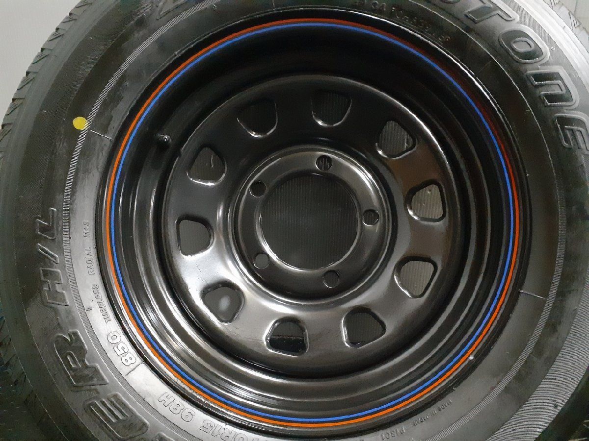 新品【BS DUELER H/L 215/70R15】夏タイヤ【DAYTONA デイトナ 15インチ 6J5HPCD139.7】ジムニー ジムニーシエラ等　(VTP937)