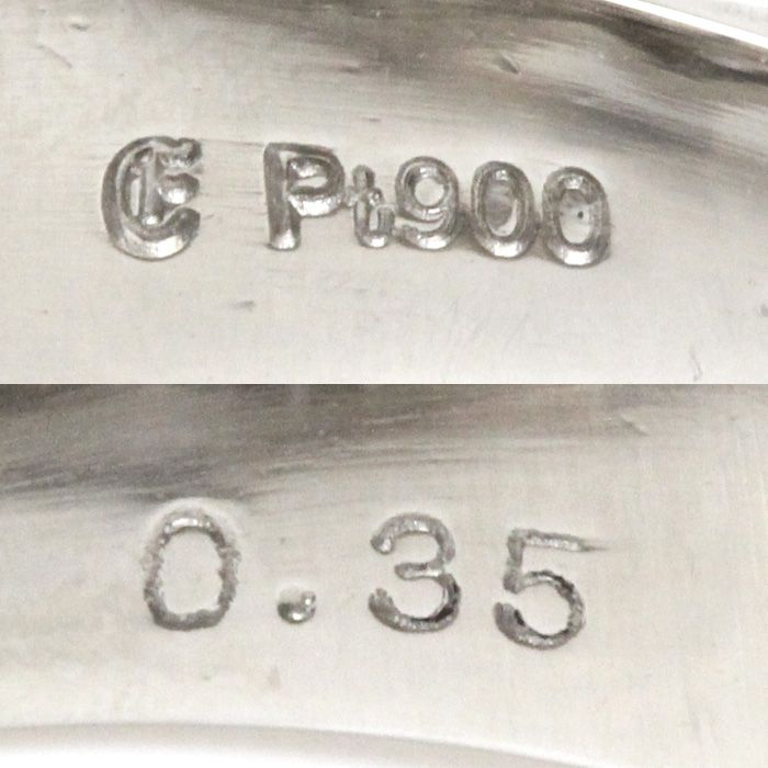 ESTELLE Pt900プラチナ リング・指輪 ダイヤモンド0.35ct 12号 9.1g ...