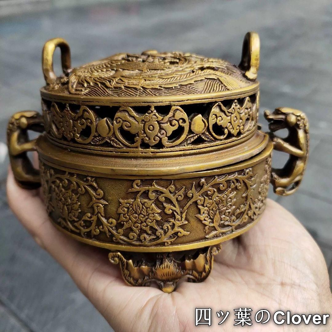 銅器 香炉 龍鳳薫香炉 盤香炉 茶道香炉 装飾品 工芸品 置物 銅器 香炉 龍鳳薫香炉 盤香炉 茶道香炉 装飾品 工芸品 置物