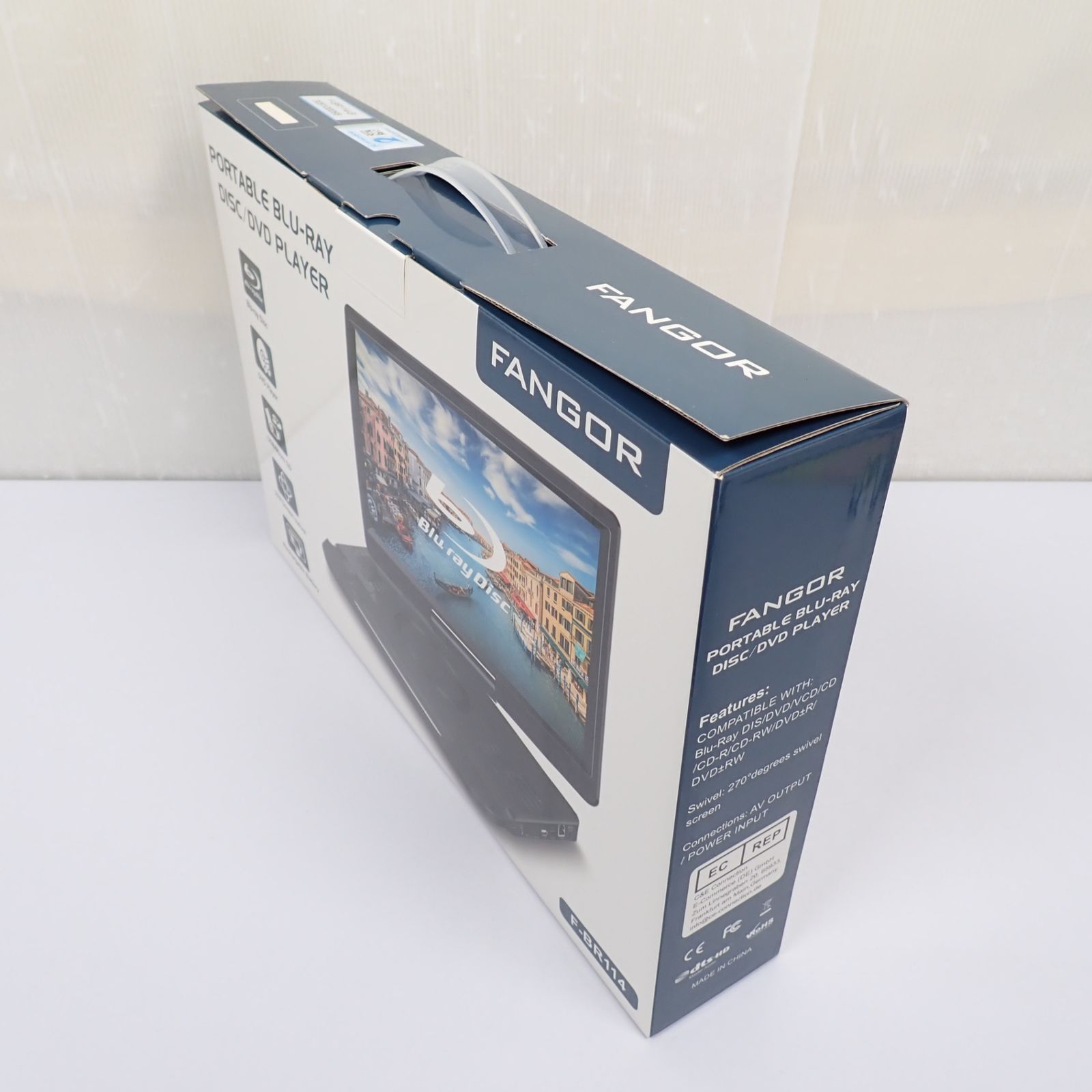 未使用 FANGOR F-BR114 ポータブル ブルーレイ Blu-ray DVD プレーヤー