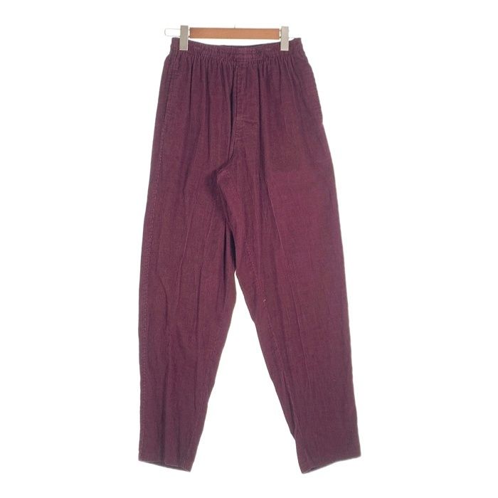 80-90 s STUSSY ステューシー コーデュロイ ビーチパンツ テーパード ボルドー 黒タグ Size M