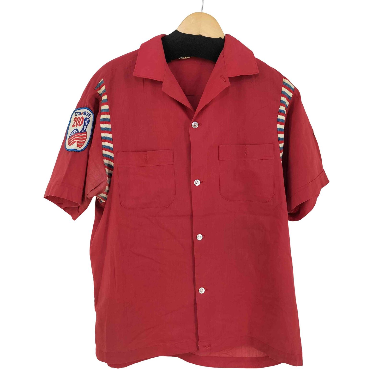Nat Nast ナットナスト ボウリングシャツ Mサイズ 赤白 70s Nat Nast ナットナスト ボウリングシャツ Mサイズ 赤白 70s 楽天