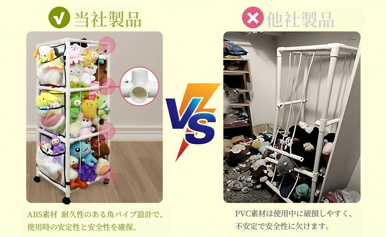 棚 車輪付き360°回転