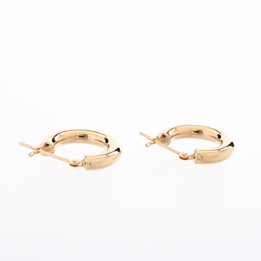 18K ゴールド ピアス Nobrand ピアス K10ピンクゴールド ダイヤモンド合計0.1ct (4月誕生石