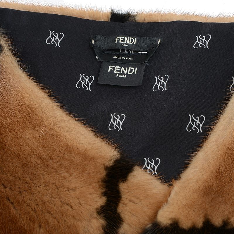 FENDI 付け襟 ブラウンミンク マフラー 付け襟 ファー ブラウン | Fendi