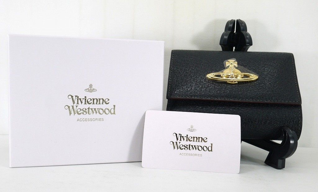 s24t-0058y【中古】Vivienne Westwood ヴィヴィアンウエストウッド 三つ折り財布がま口3218C921