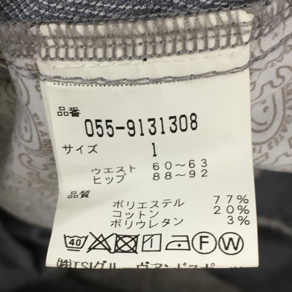 パーリーゲイツ パンツ グレーネイビー 織生地 30周年 レディース 1(M