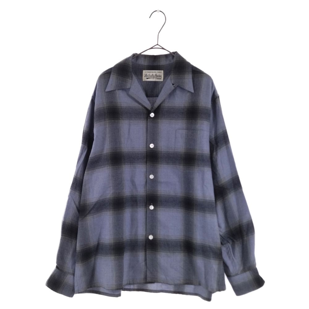 WACKO MARIA ワコマリア 22SS OMBRE CHECK OPEN COLLAR SHIRT L/S TYPE