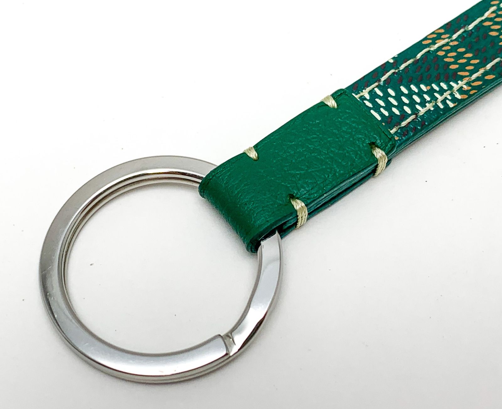 ゴヤール キーリング セサミキーチェーン グリーン　レザー GOYARD ゴヤール グリーン 緑 セサミ キーチェーン ストラップ